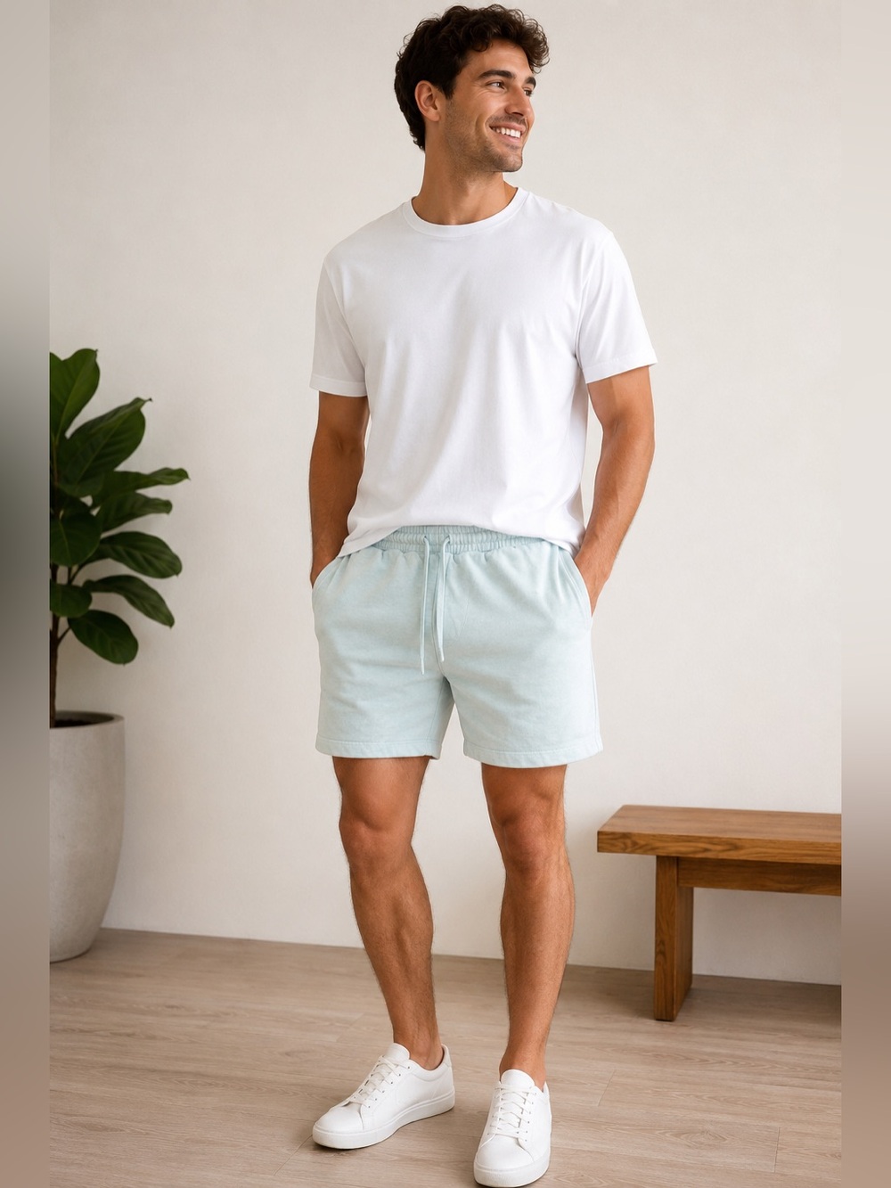 Original Use Men's Light Blue Athletic Shorts